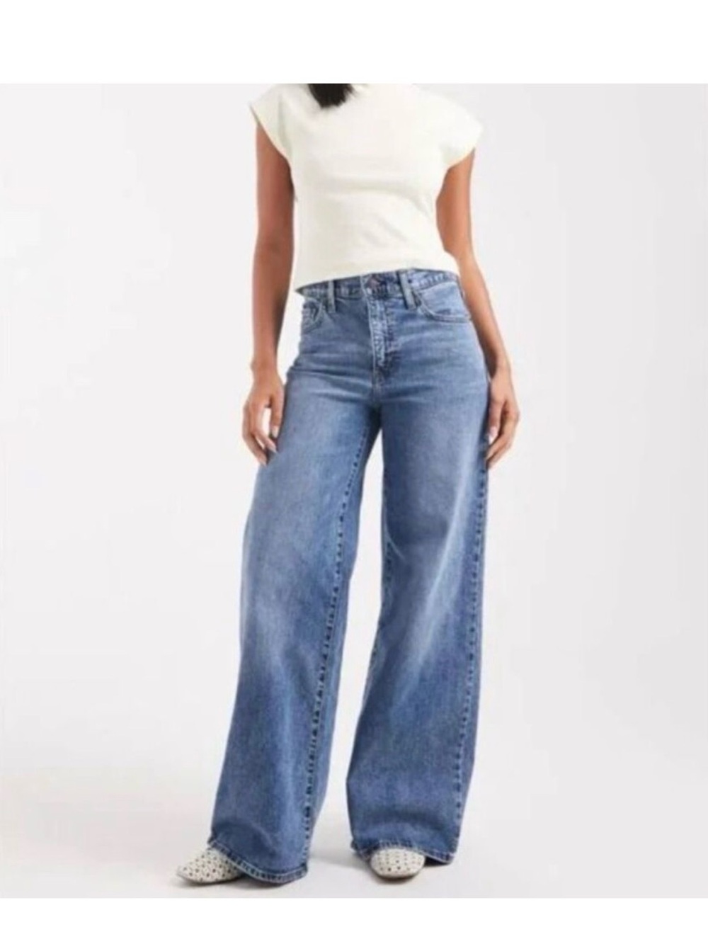 Levi's Light Blue High-Rise Wide Leg Jeans